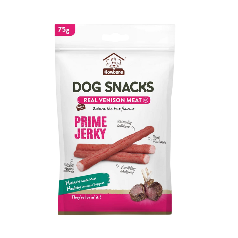 تشویقی مدادی سگ هابون مدل Prime Jerky گوشت گوزن وزن 75 گرم