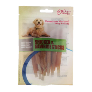 chicken & rawhide sticks